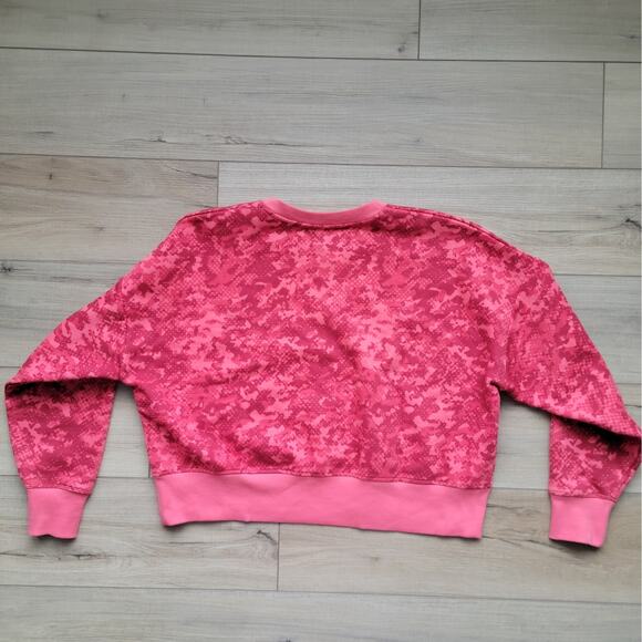 Under Armour Rival Fleece Camo Crew Pull-over Crop Boxy Sweatshirt Women Sz S - Picture 11 of 11